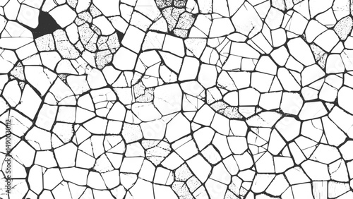 Cracks texture overlay. Vector background, Cracked ink texture old, cracked plastisol grunge