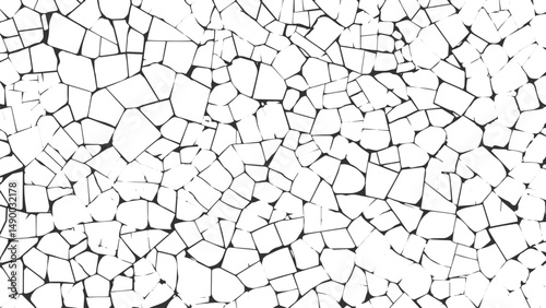 Craquelure grunge background. Finely cracked texture with transparent background, White black grey wall, floor with pattern and cracks, texture background