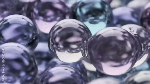 Wallpaper Mural Macro view of iridescent soap bubbles floating in dark space creating an abstract background. Torontodigital.ca