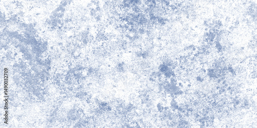 Washed Blue Surface With Natural-Looking Snow Accents and Cracks

