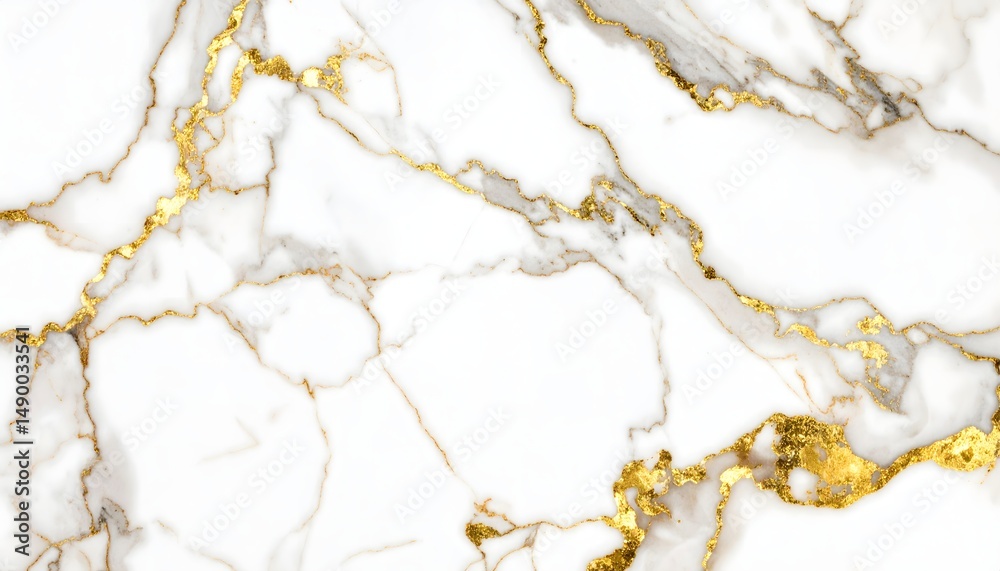 Fototapeta premium Elegant White Marble with Gold Veins for Luxurious Design Projects