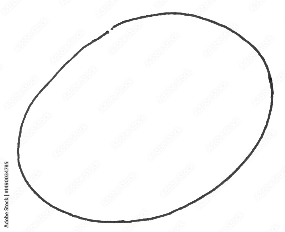 A circle drawn with a ballpoint pen. Handwritten. A circle drawn with a ballpoint pen. Handwritten.