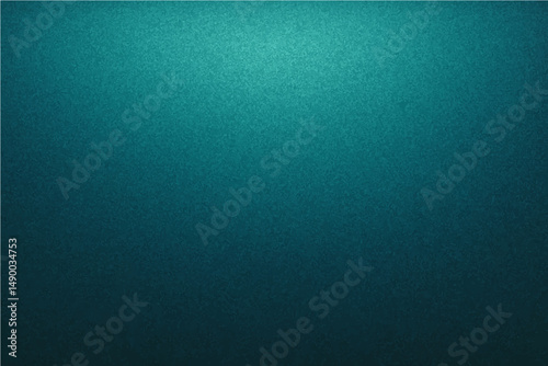 Abstract teal green blue grainy color gradient background glowing noise texture cover header poster design.