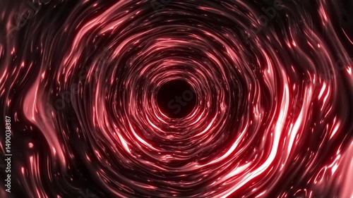 Slimy Red Tunnel Motion Graphics Loops in 4K Glowing Theme