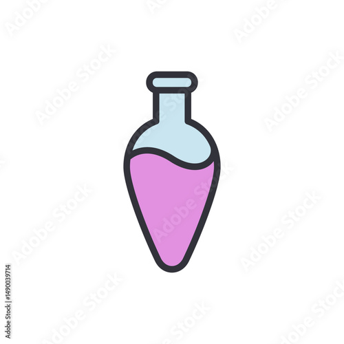 Mystic Potion Bottle With a Lavender Liquid For Magic Elixirs