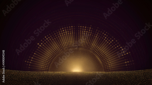 Abstract Sunburst Illustration: A captivating digital rendering of a radiant sunburst, radiating warmth and energy. The golden hues and meticulous detail create a sense of wonder and optimism.