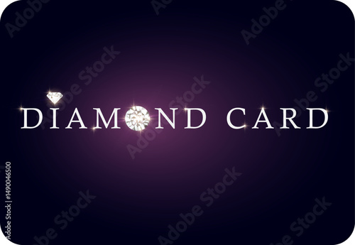 An elegant diamond card. Premium template. Vector illustration