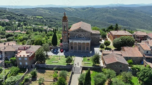Wallpaper Mural Aerial view of the medieval Italian town of Montalcino. Tuscany. Italy. High quality footage in 4k format Torontodigital.ca