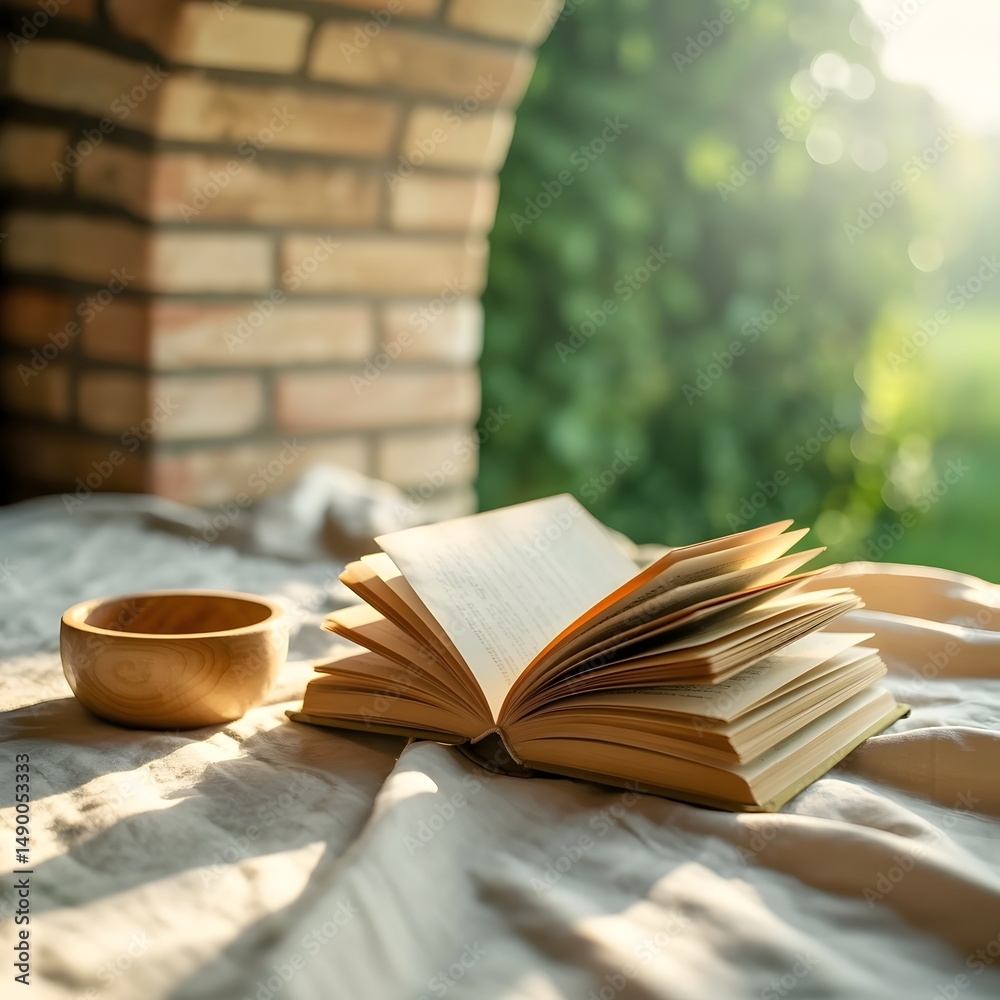 Naklejka premium open book on a table