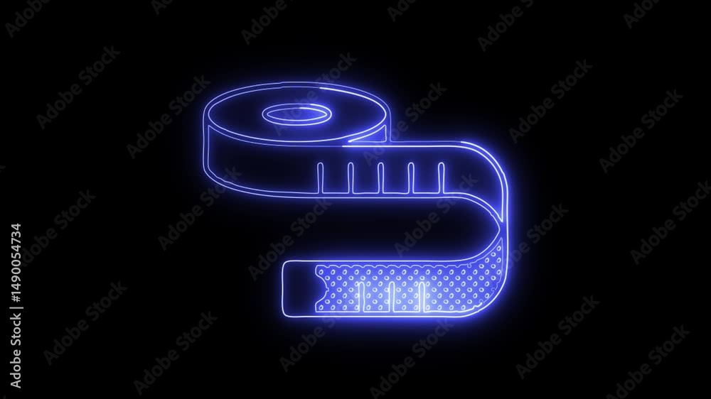 Tape Measure Icon HD Video black background