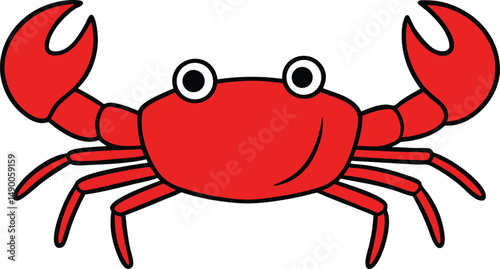 Crab Sticks on White Background Cartoon Vector Illustration