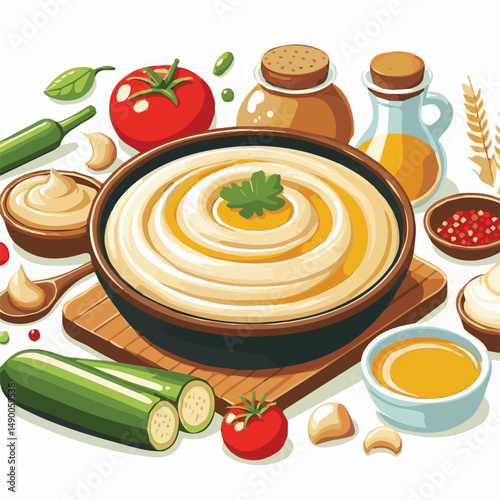 hummus, cuisine, healthy, snack, food, creamy, vegetarian, diet, vegan, arabic, homemade, eastern, delicious, oil, lunch, bean, background, spread, bowl, fresh, view, tahini, dish, parsley, chickpeas,