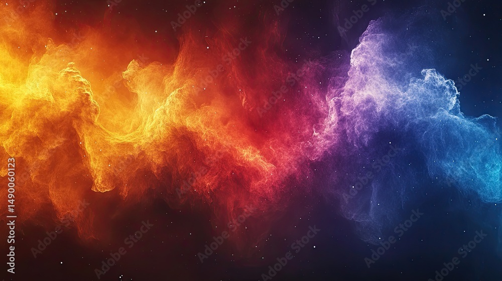 Naklejka premium Colorful space galaxy cloud nebula. Universe science astronomy.