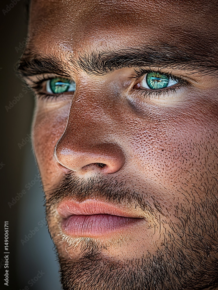 Obraz premium Close-up Man's Face