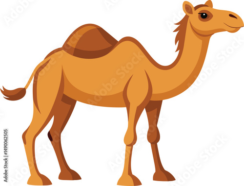 Cute Cartoon Camel Illustration Desert Animal