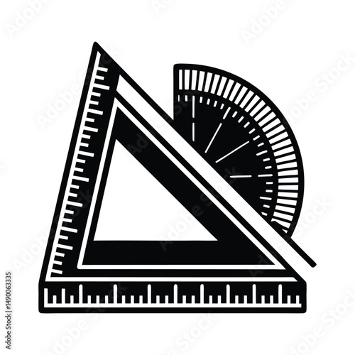 Black and white pyramids of Giza icon, a vector illustration in simple design