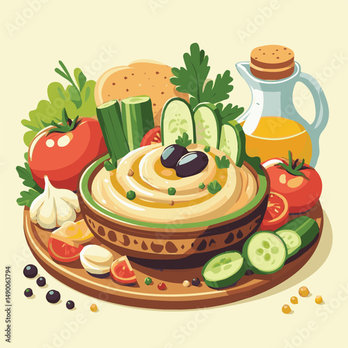 hummus, cuisine, healthy, snack, food, creamy, vegetarian, diet, vegan, arabic, homemade, eastern, delicious, oil, lunch, bean, background, spread, bowl, fresh, view, tahini, dish, parsley, chickpeas,