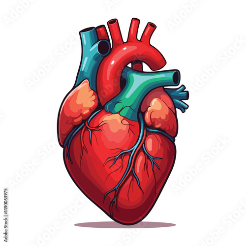 human heart Cartoon Vector Icon Illustration.Flat Cartoon Style illustration vector