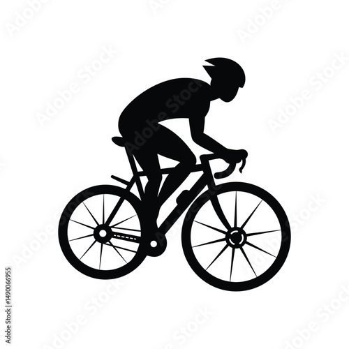 silhouette of a woman riding a bicycle