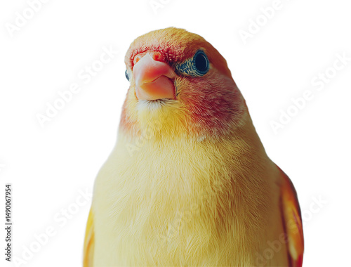 Obraz na płótnie Canary. Portrait of a bird on a white background. w salonie