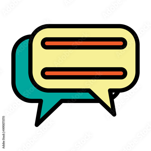 Conversation Vector Filled Icon Design