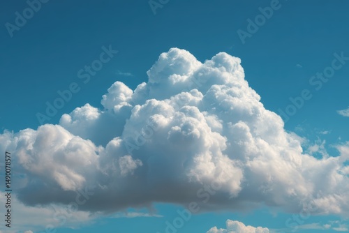 A soft-focus shot of white clouds in a bright blue sky, evoking a feeling of openness and peace