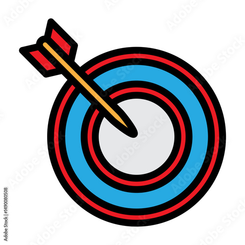 Target Vector Filled Icon Design