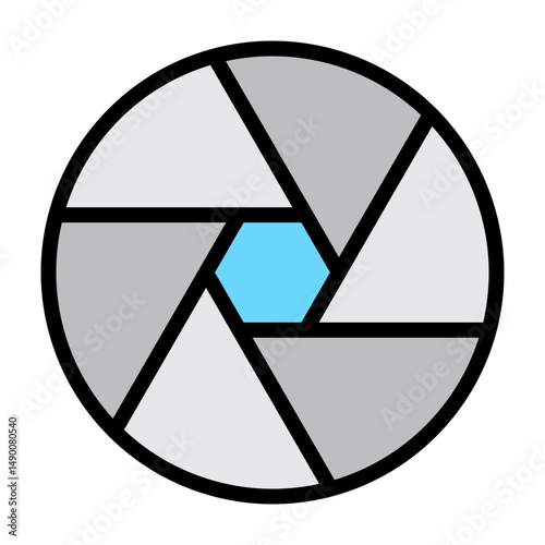 Camera Shutter Vector Filled Icon Design