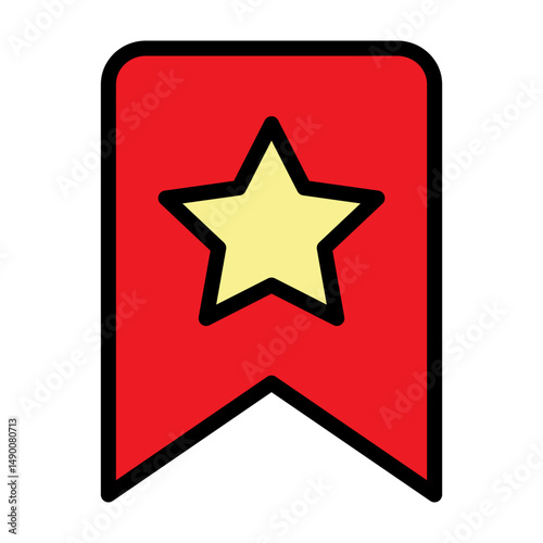 Bookmark Vector Filled Icon Design