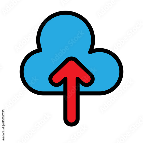Upload Vector Filled Icon Design