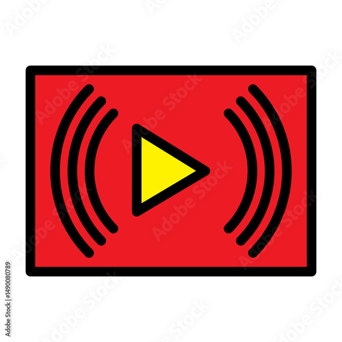 Play Vector Filled Icon Design