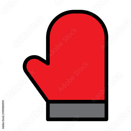 Oven Glove Vector Filled Icon Design