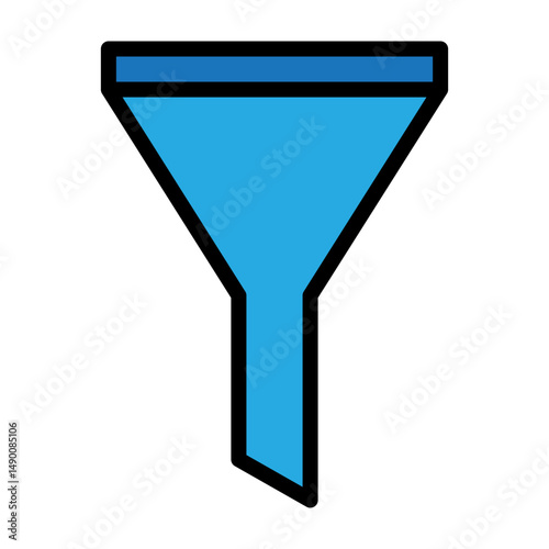 Funnel Vector Filled Icon Design