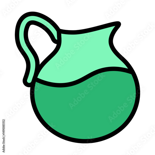 Jug Vector Filled Icon Design