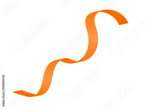 Serpentine streamer ribbon vector background. Colorful celebration paper spiral decoration isolated on white for gift, greeting, festive design.