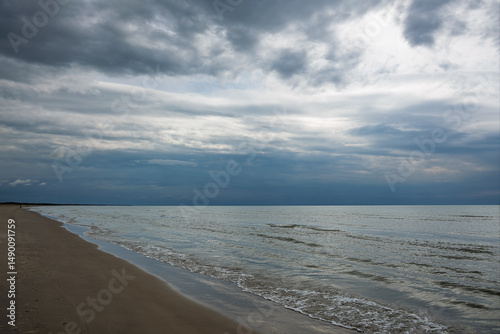 Fototapeta Naklejka Na Ścianę i Meble -  Calm afternoon at Baltic sea coast.