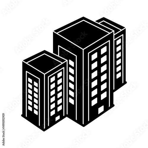 Buildings icon Glyph