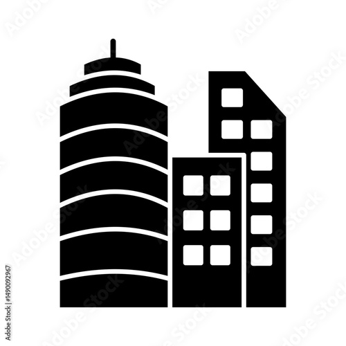 Buildings icon Glyph