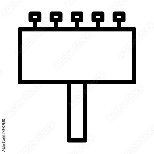Billboard  Vector Line Icon Design