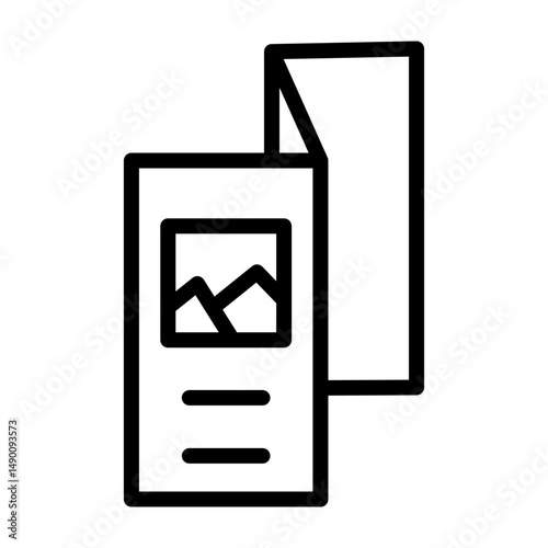 Flyer  Vector Line Icon Design