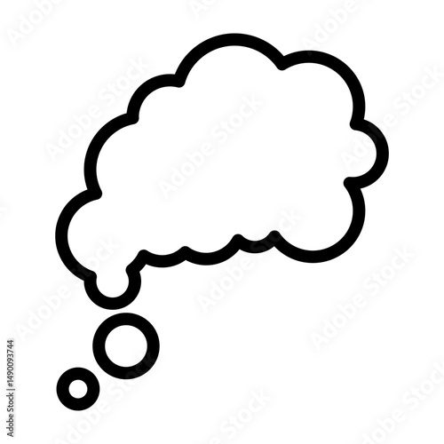 Slogan Bubble  Vector Line Icon Design