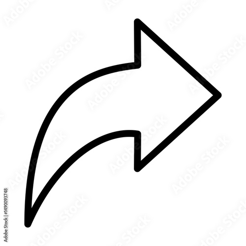 Share Arrow  Vector Line Icon Design