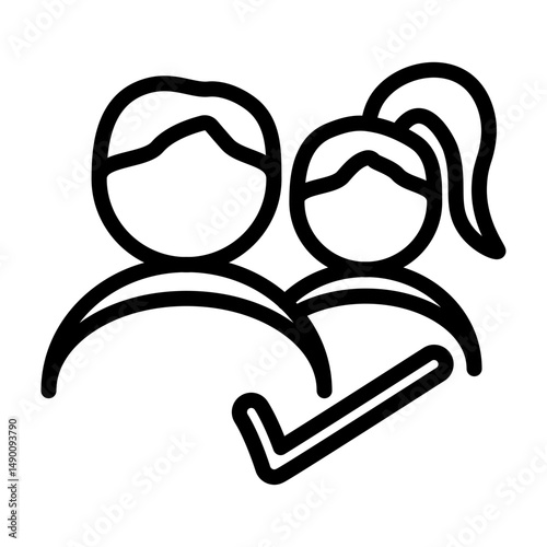 Follower  Vector Line Icon Design