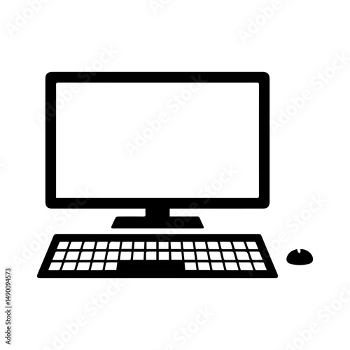 Desktop computer icon vector design