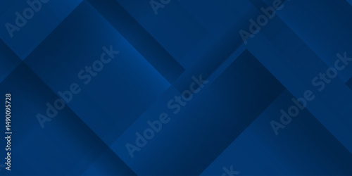 Blue abstract on dark background, Geometric triangle background.