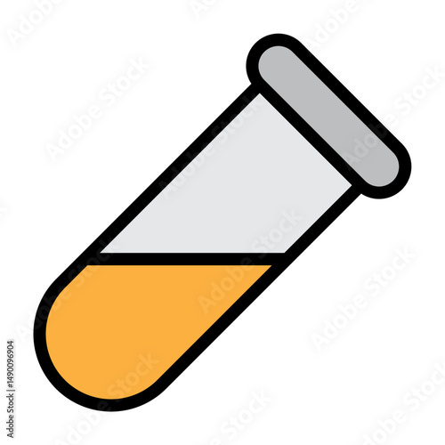 Test Tube Vector Filled Icon Design
