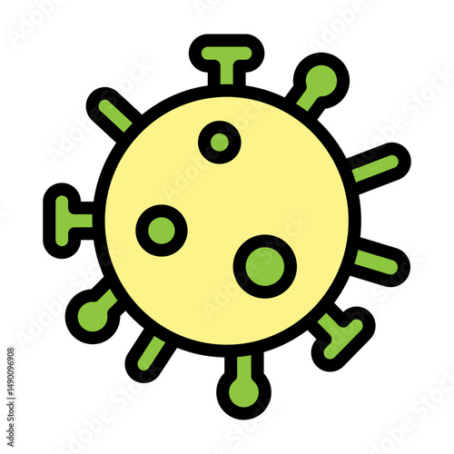 Virus Vector Filled Icon Design