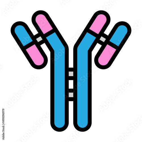 Antibody Vector Filled Icon Design