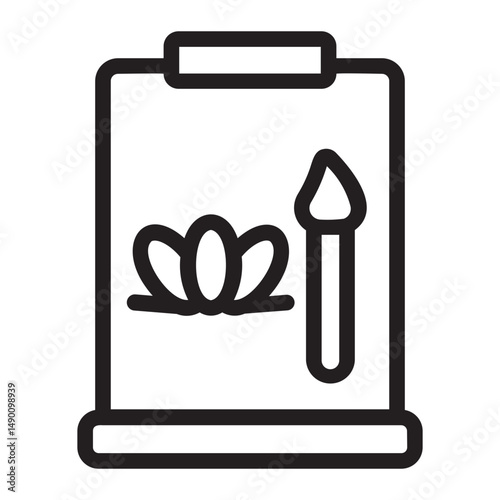 art therapy line icon