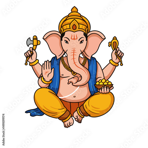 A rich gallery showcasing Hindu deity Ganesha, combining traditional and modern vector art.